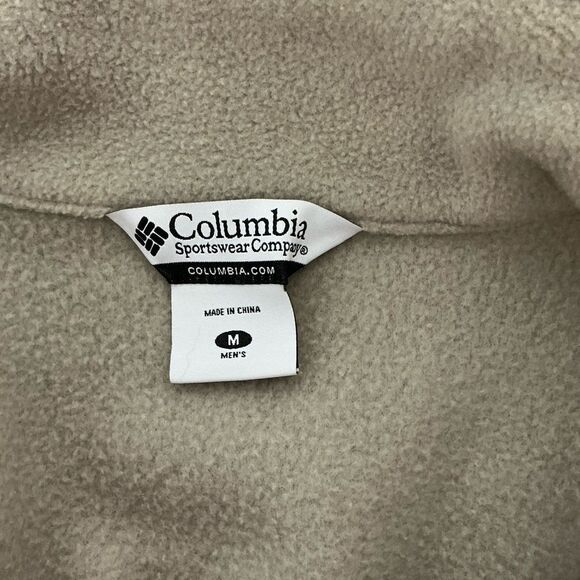 Columbia Men's Beige Fleece Jacket size M - Picture 4 of 7